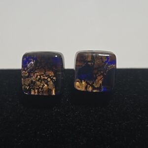 Authentic Murano Glass Stud Earrings
